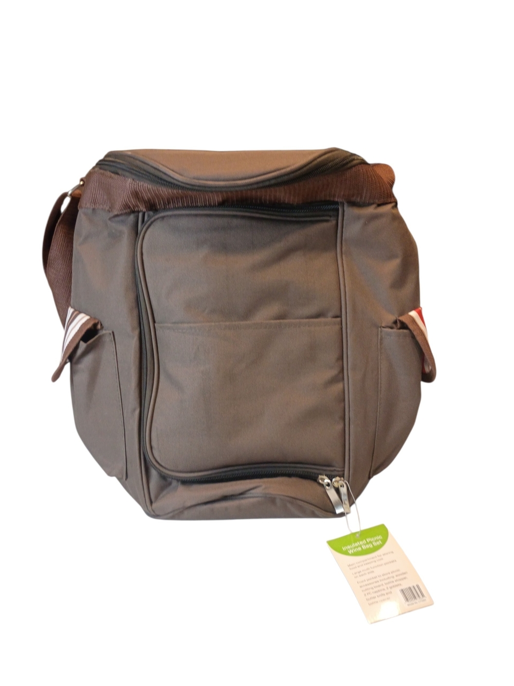 #6019 Cedar Woods Wine Insulated Cooler Tote